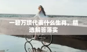 一碧万顷代表什么生肖，精选解答落实