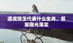 道成珠玉代表什么生肖，答案曝光落实