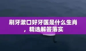 刷牙漱口好牙医是什么生肖，精选解答落实