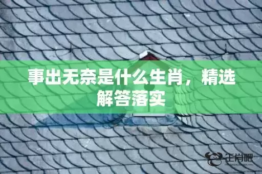 事出无奈是什么生肖,精选解答落实 事出无奈是什么生肖,精选解答落实
