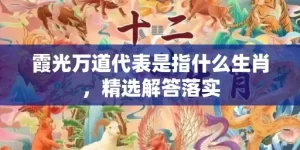 霞光万道代表是指什么生肖，精选解答落实