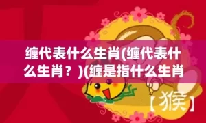 缠代表什么生肖(缠代表什么生肖？)(缠是指什么生肖)