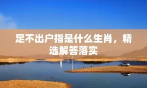 足不出户指是什么生肖，精选解答落实