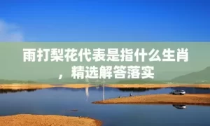 雨打梨花代表是指什么生肖，精选解答落实