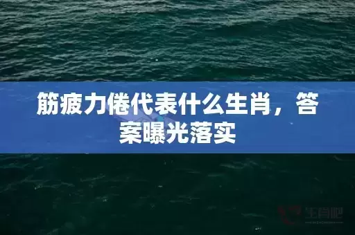 筋疲力倦代表什么生肖,答案曝光落实 筋疲力倦代表什么生肖,答案曝光落实