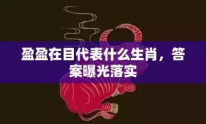 盈盈在目代表什么生肖，答案曝光落实