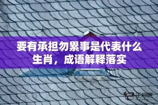 要有承担勿累事是代表什么生肖，成语解释落实