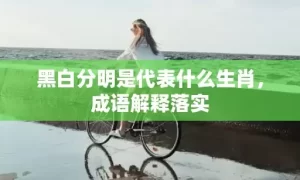 黑白分明是代表什么生肖，成语解释落实