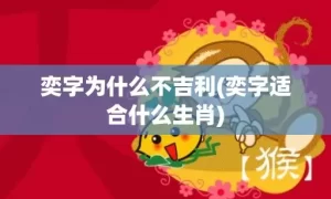 奕字为什么不吉利(奕字适合什么生肖)