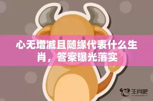 心无增减且随缘代表什么生肖，答案曝光落实