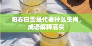 阳春白雪是代表什么生肖，成语解释落实