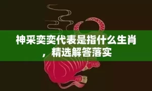 神采奕奕代表是指什么生肖，精选解答落实