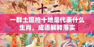 一群土匪抢十地是代表什么生肖，成语解释落实