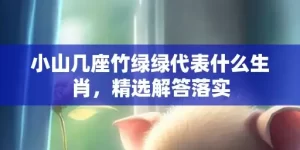 小山几座竹绿绿代表什么生肖，精选解答落实