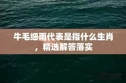 牛毛细雨代表是指什么生肖,精选解答落实 牛毛细雨代表是指什么生肖,精选解答落实