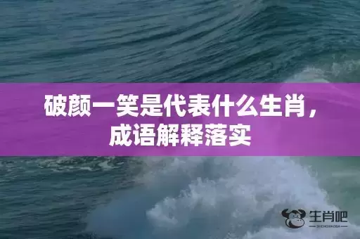 破颜一笑是代表什么生肖，成语解释落实