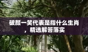 破颜一笑代表是指什么生肖，精选解答落实