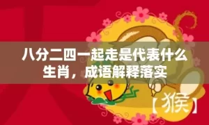 八分二四一起走是代表什么生肖，成语解释落实