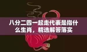 八分二四一起走代表是指什么生肖，精选解答落实