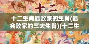 十二生肖最败家的生肖(最会败家的三大生肖)(十二生肖最败家的生肖)