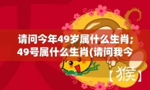 请问今年49岁属什么生肖;49号属什么生肖(请问我今年已经49岁了)