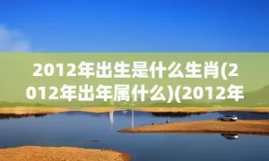 2012年出生是什么生肖(2012年出年属什么)(2012年出生是什么血型)