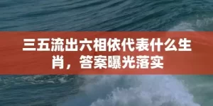 三五流出六相依代表什么生肖，答案曝光落实