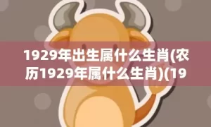 1929年出生属什么生肖(农历1929年属什么生肖)(1929年出生属什么)缩略图 1929年出生属什么生肖(农历1929年属什么生肖)(1929年出生属什么)