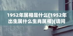 1952年属相是什么(1952年出生属什么生肖属相)(请问1952年属相属什么)