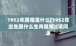 1952年属相是什么(1952年出生属什么生肖属相)(请问1952年属相属什么)