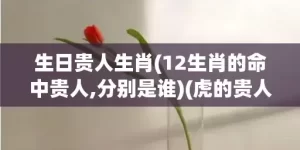 生日贵人生肖(12生肖的命中贵人,分别是谁)(虎的贵人是什么生肖)