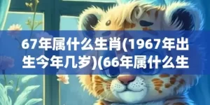 67年属什么生肖(1967年出生今年几岁)(66年属什么生肖)