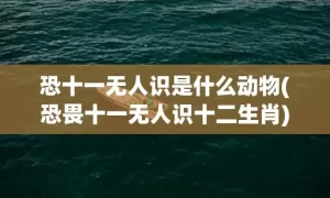 恐十一无人识是什么动物(恐畏十一无人识十二生肖)(恐畏十一无人识打一数字)