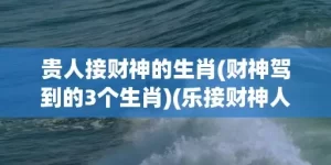 贵人接财神的生肖(财神驾到的3个生肖)(乐接财神人安康是什么生肖)