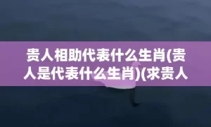 贵人相助代表什么生肖(贵人是代表什么生肖)(求贵人相助念什么佛)