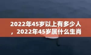 2022年45岁以上有多少人，2022年45岁属什么生肖