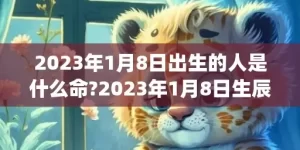 2023年1月8日出生的人是什么命?2023年1月8日生辰八字好吗(2023年1月8日属什么生肖)