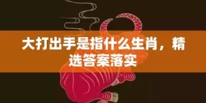 大打出手是指什么生肖，精选答案落实