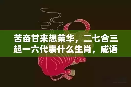 苦奋甘来想荣华，二七合三起一六代表什么生肖，成语解析落实