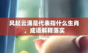 风起云涌是代表指什么生肖，成语解释落实