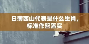 日薄西山代表是什么生肖，标准作答落实