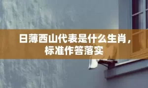 日薄西山代表是什么生肖，标准作答落实