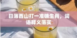 日薄西山打一准确生肖，词语释义落实