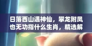 日落西山遇神仙，攀龙附凤也无功指什么生肖，精选解释落实