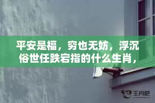 平安是福，穷也无妨，浮沉俗世任跌宕指的什么生肖，精选作答落实