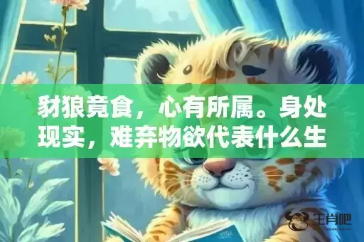 豺狼竟食,心有所属。身处现实,难弃物欲代表什么生肖,答案曝光落实 豺狼竟食,心有所属。身处现实,难弃物欲代表什么生肖,答案曝光落实