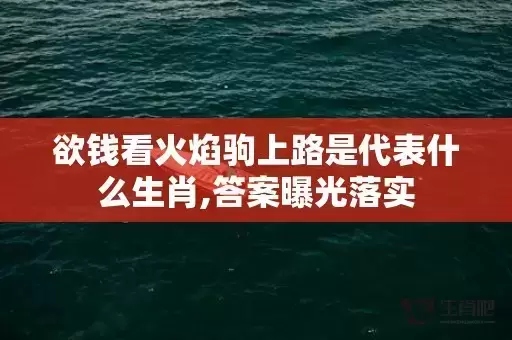 欲钱看火焰驹上路是代表什么生肖,答案曝光落实