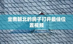 坐南朝北的房子打井最佳位置视频