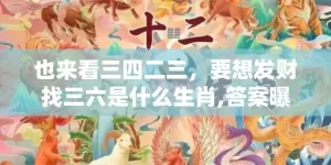 也来看三四二三，要想发财找三六是什么生肖,答案曝光落实