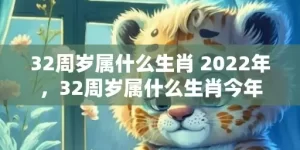 32周岁属什么生肖 2022年，32周岁属什么生肖今年